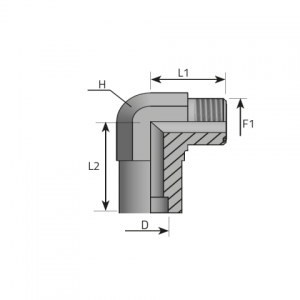 90° Adapter ORFS – female Buttweld. (LMO..T)